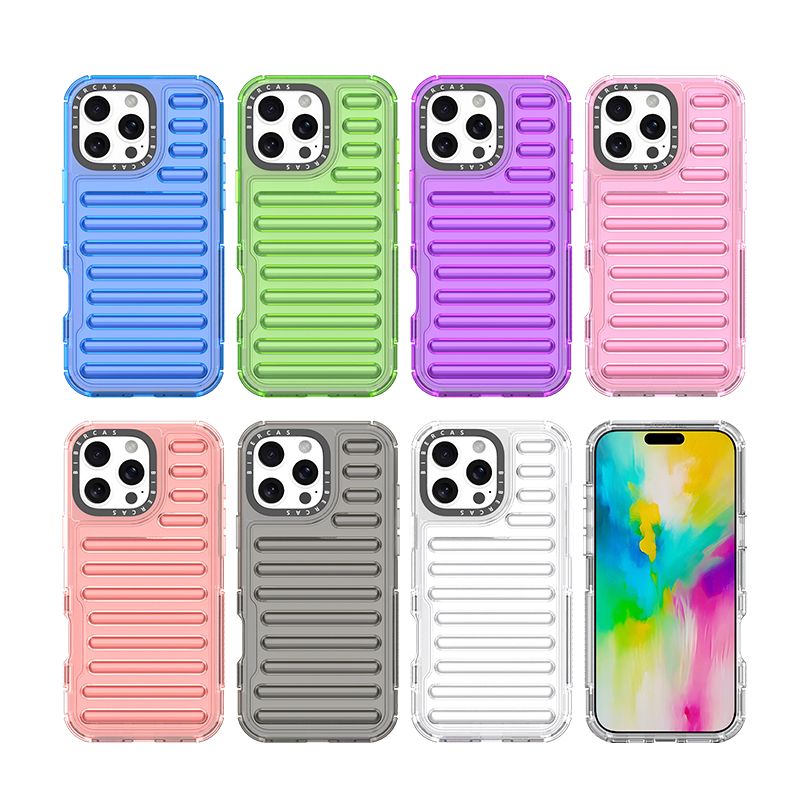Clear gel rubber iPhone 16 Pro Max case with airbag corners