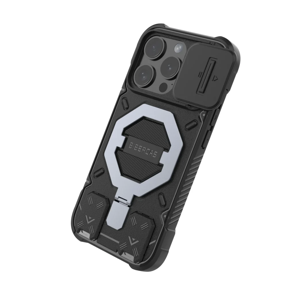 Luxury matte magnetic phone case with integrated stand