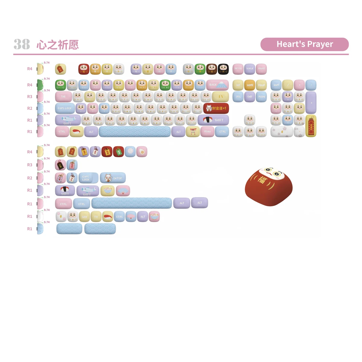 Heart's Prayer Keycap Set product image
