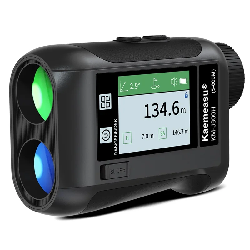 KAEMEASU KM-J800H 5-800m Golfing Range Finder Measuring Tool Voice Broadcast Golf Rangefinder Laser - Black - 1