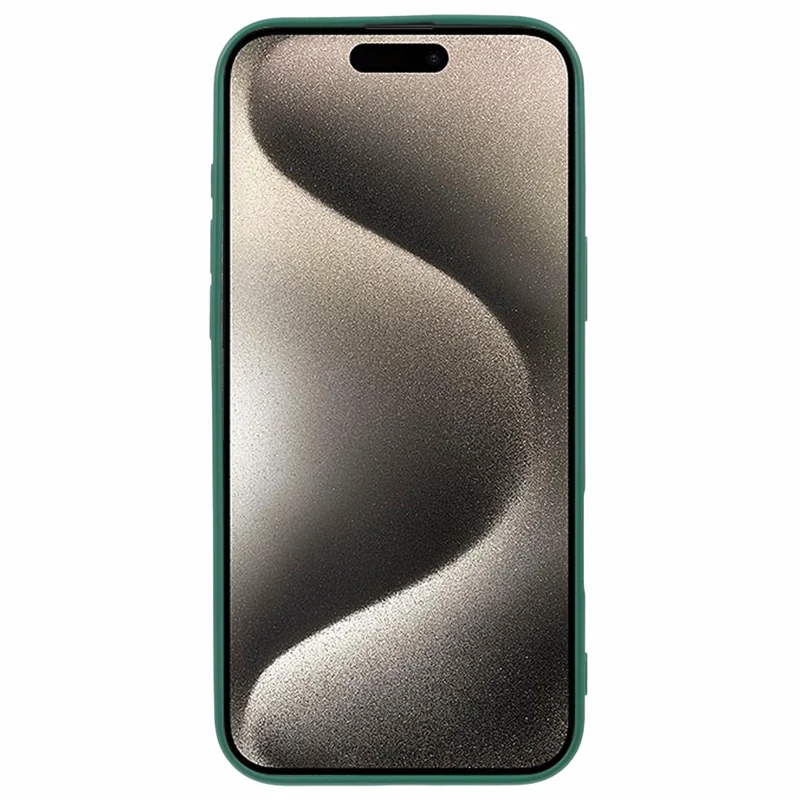 For iPhone 16 Pro Max TPU Case Shockproof Soft TPU Fiber Lining Phone Cover - Army Green - 2