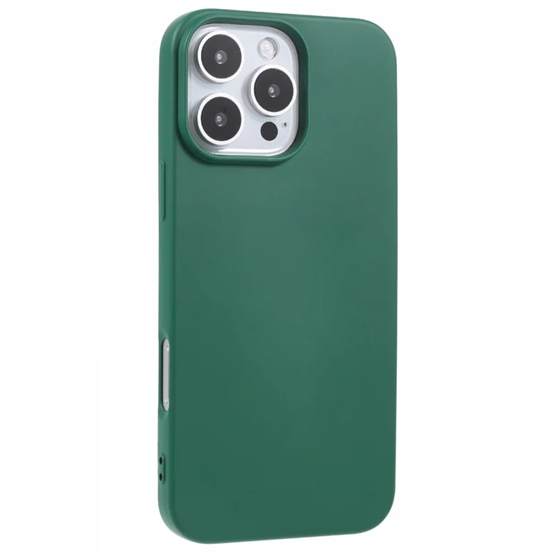 For iPhone 16 Pro Case Soft TPU Fiber Lining Protective Phone Cover - Army Green - 1