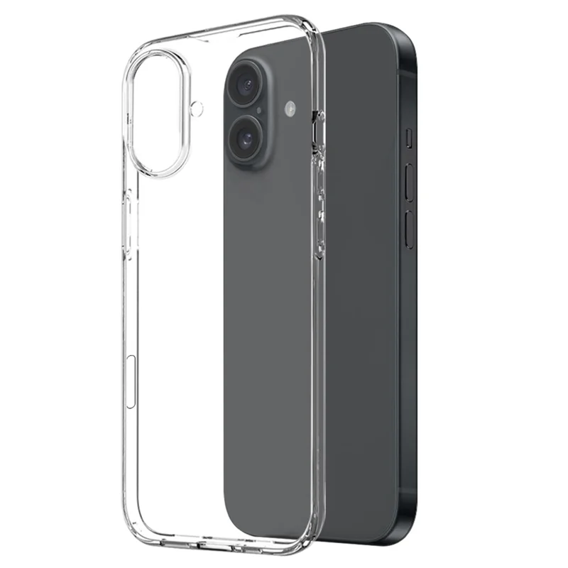 NORTHJO For iPhone 16 Clear TPU Case + Tempered Glass Screen Protector - 2