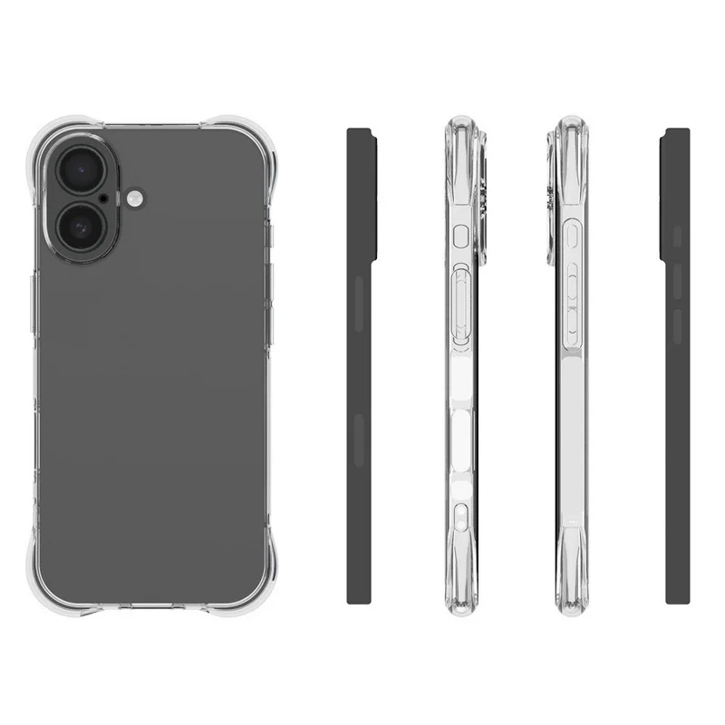 For iPhone 17 TPU Phone Case Non Slip Transparent Mobile Phone Cover - 5