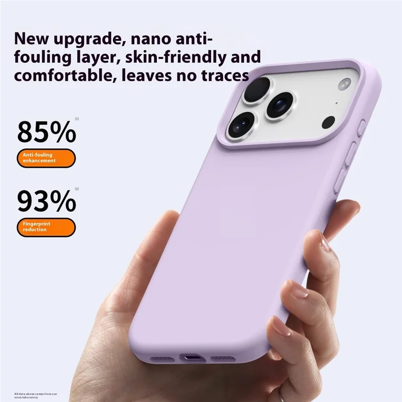 For iPhone 18 Pro Max / 17 Pro Max Case Compatible with MagSafe Liquid Silicone + PC Phone Cover - Light Purple - 5