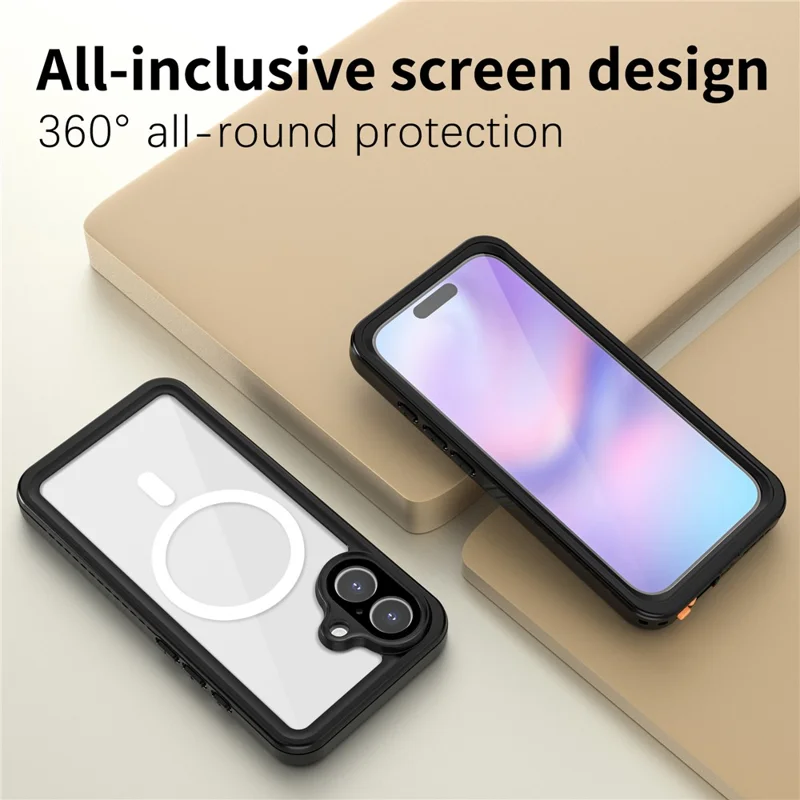 REDPEPPER FS / FM Series For iPhone 17 Clear Case Compatible with MagSafe PC TPU PET IP68 Waterproof Phone Cover - 8