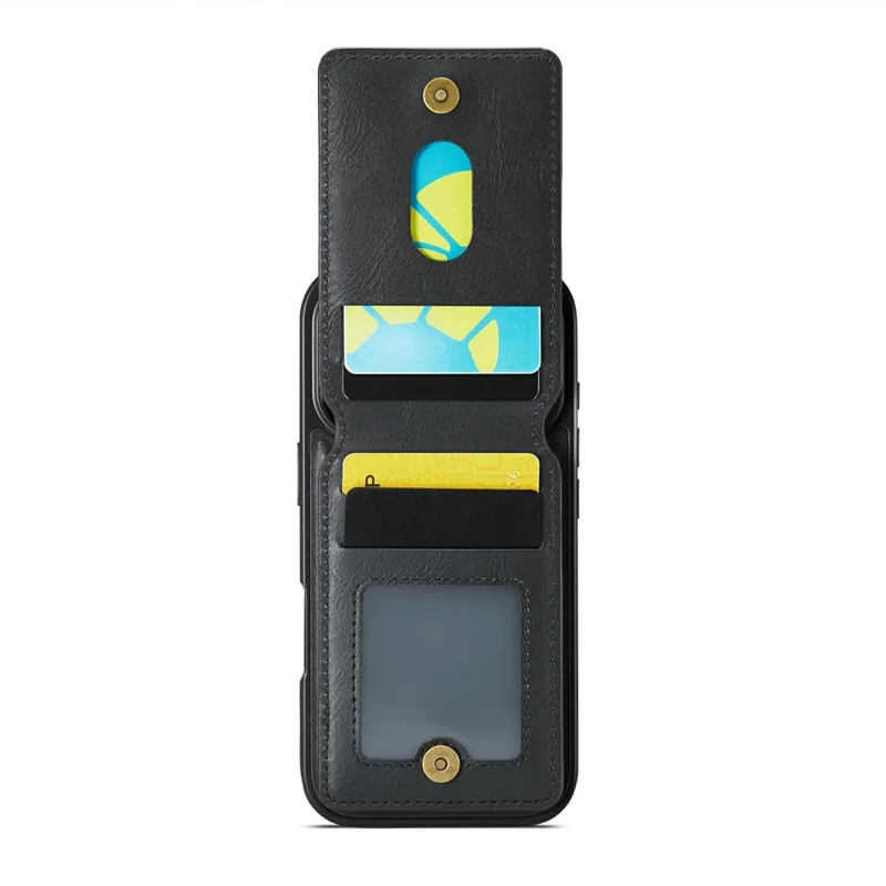 MAGKING K1 Series For iPhone 18 Pro Max / 17 Pro Max Magnetic Case PC + TPU + PU Phone Cover with Card Holder - Black - 2