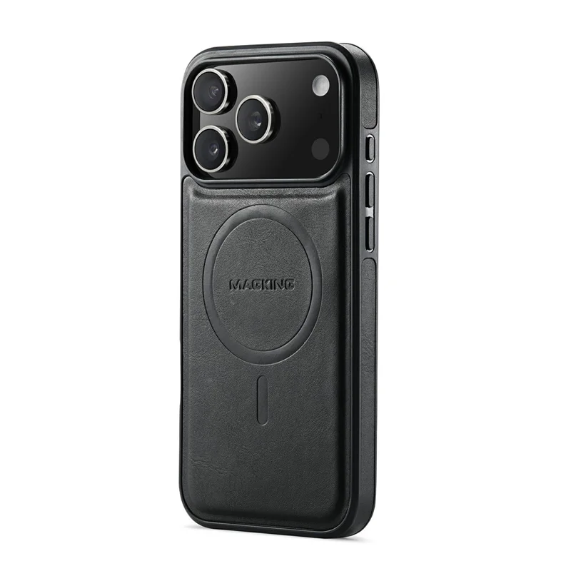 MAGKING K2 Series For iPhone 18 Pro / 17 Pro Case Compatible with MagSafe PC + TPU + PU Phone Cover - Black - 12
