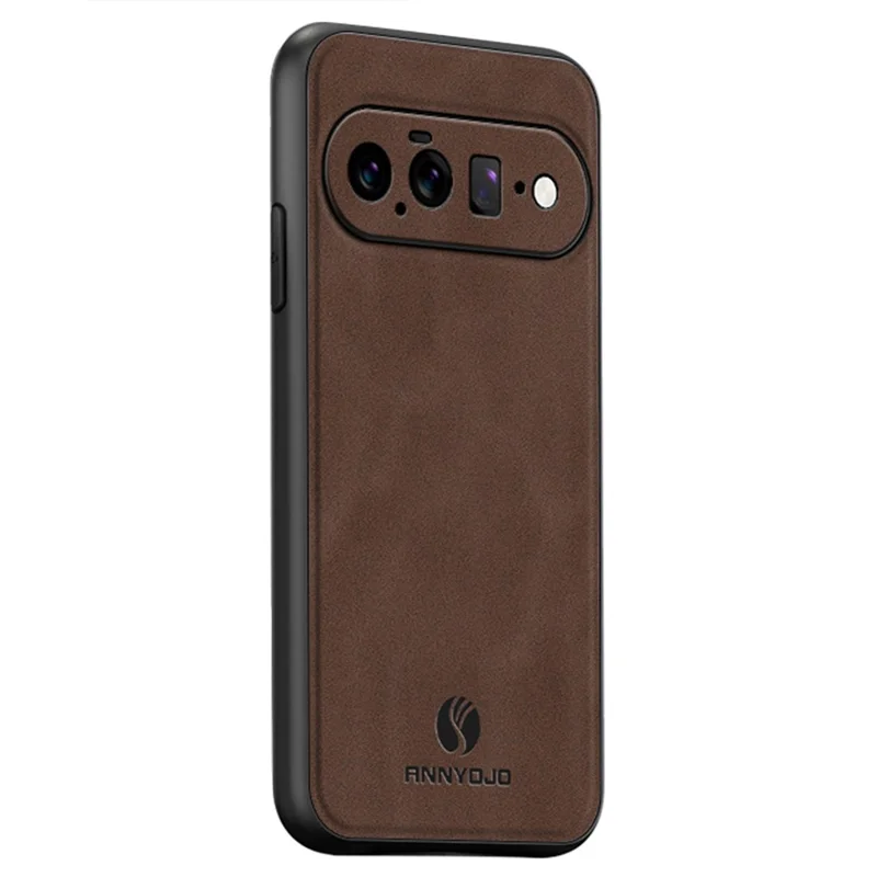 ANNYOJO For Google Pixel 11 Phone Case PU Leather + PC + TPU Anti Drop Phone Back Cover - Coffee - 1