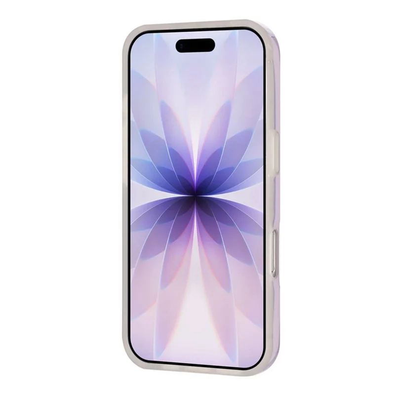 For iPhone 16 Pro Max Case IMD Stripe TPU Full Coverage Shockproof Phone Protective Cover - Purple - 4