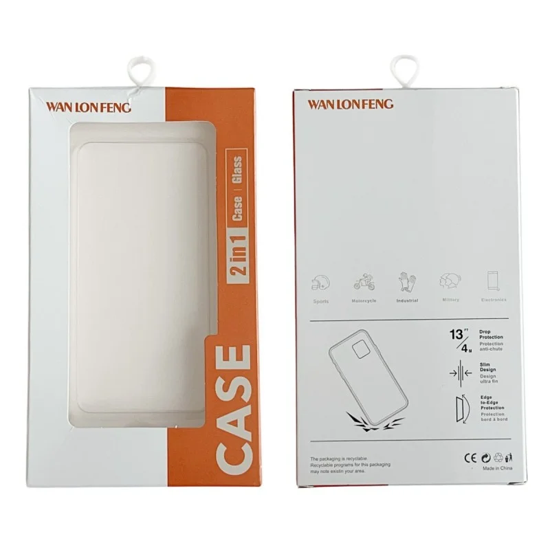WANLONFENG for iPhone 15 Pro YS Series Case Kicktand Shockproof PC TPU Phone Cover with 2Pcs Tempered Glass Film - Black - 11