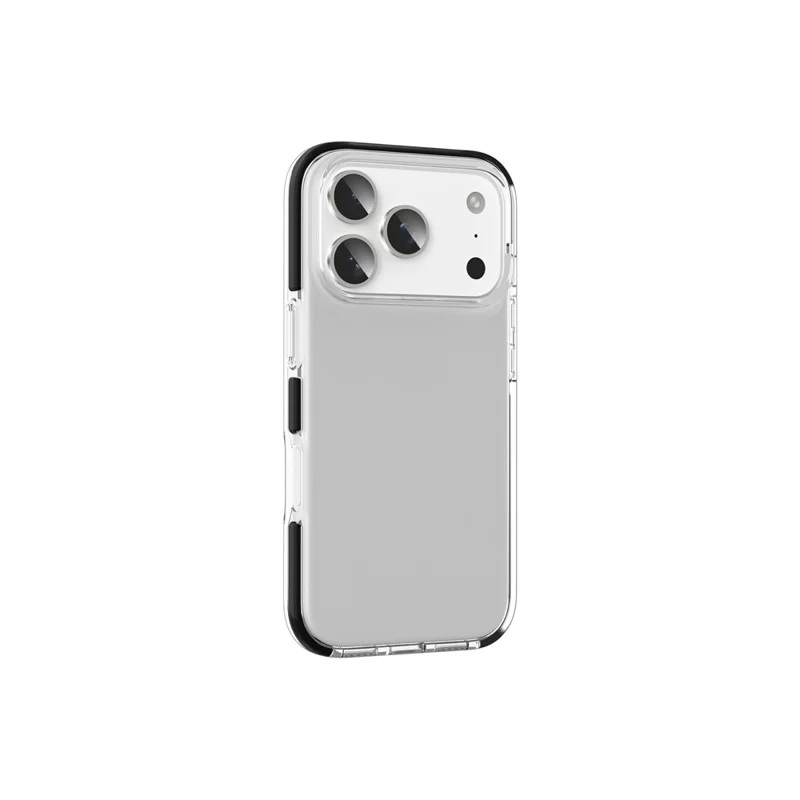 For iPhone 18 Pro Case TPU+TPE Anti-drop Clear Phone Cover - Transparent Black - 6