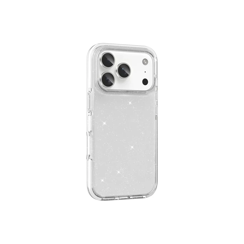 For iPhone 18 Pro Glitter Case PC Back TPU+TPE Frame Bling Sparkle Shockproof Cover - 6
