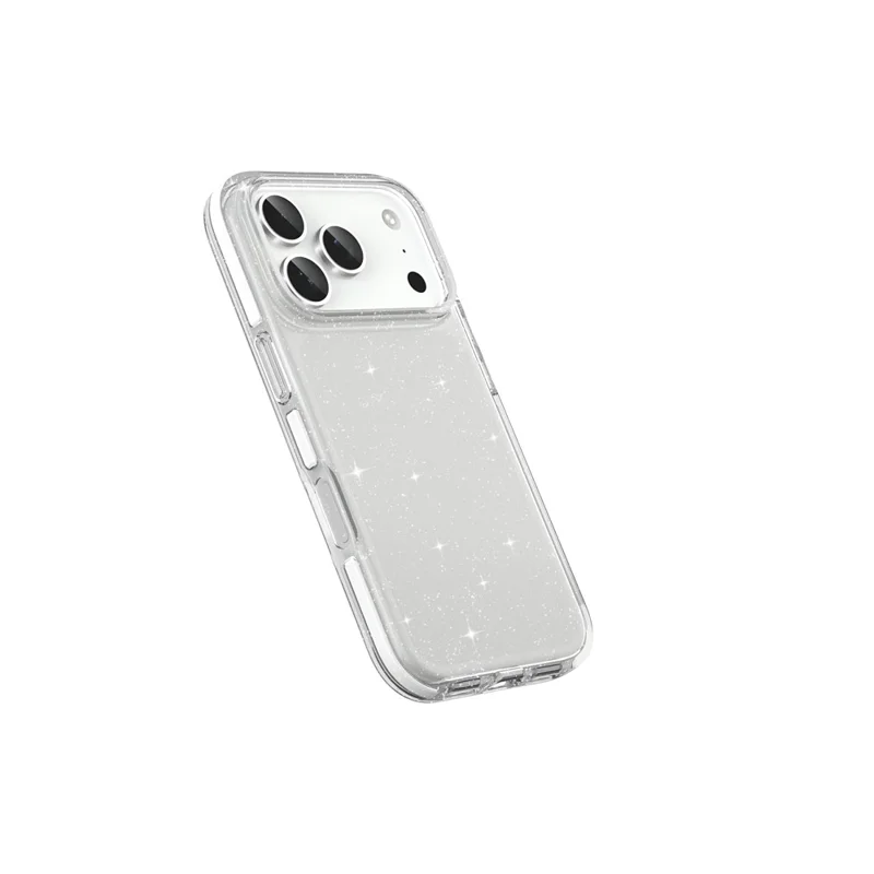 For iPhone 18 Pro Glitter Case PC Back TPU+TPE Frame Bling Sparkle Shockproof Cover - 7