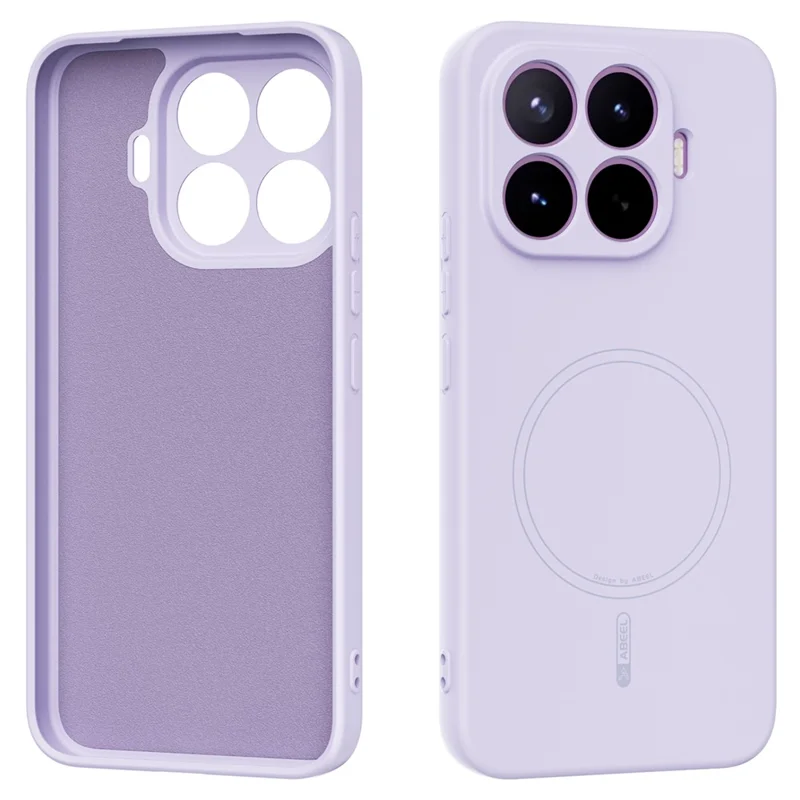 ABEEL Magnetic Case For Xiaomi 17T Pro Skin Touch Liquid Silicone Phone Back Cover - Purple - 1