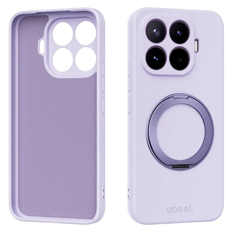 ABEEL For Xiaomi 17T Magnetic Case Kickstand Skin Touch Liquid Silicone Phone Cover - Purple - 1