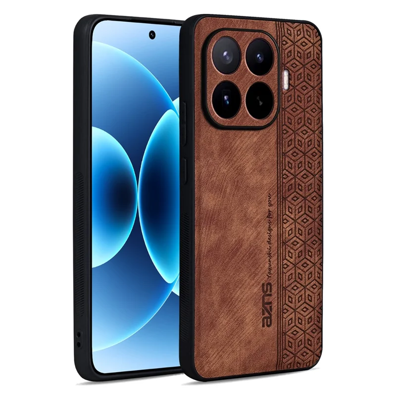 AZNS For Xiaomi 17T Champion Edition Case PU Leather Covered TPU Phone Protective Cover - Brown - 1