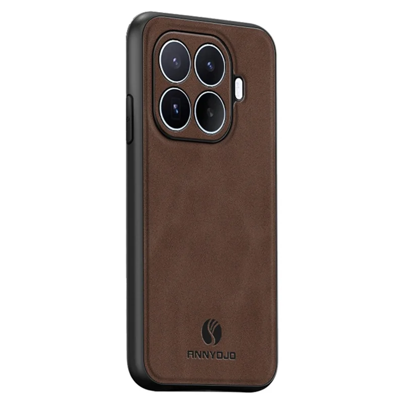 ANNYOJO For Xiaomi 17T Phone Case PU Leather + PC + TPU Anti Drop Phone Back Cover - Coffee - 1