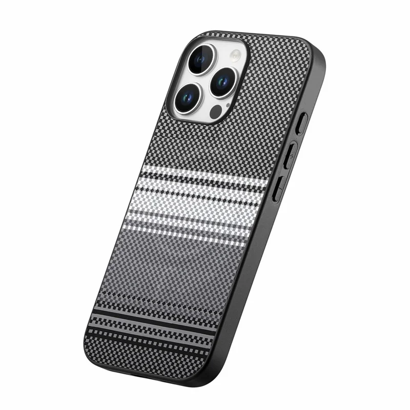 For iPhone 16 Pro Max Magnetic Case PU Leather + PC + TPU Gradient Phone Cover - Black - 2