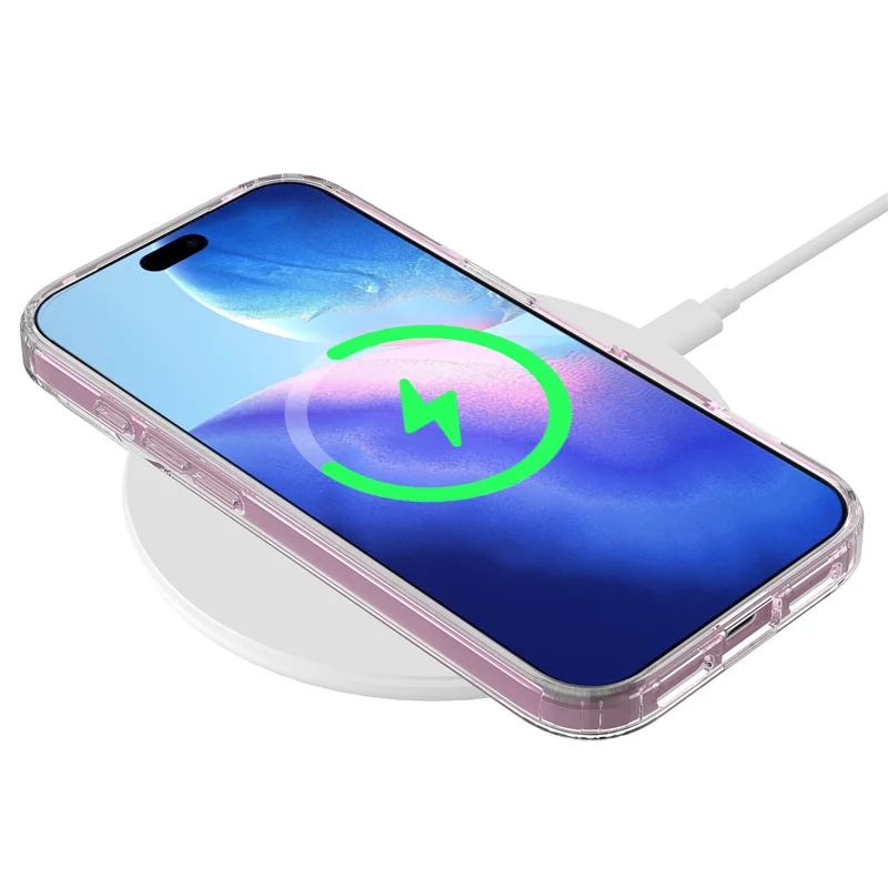 For iPhone 18 Pro Clear Phone Magnetic Case TPU + Acrylic Back Cover - Clear - 3