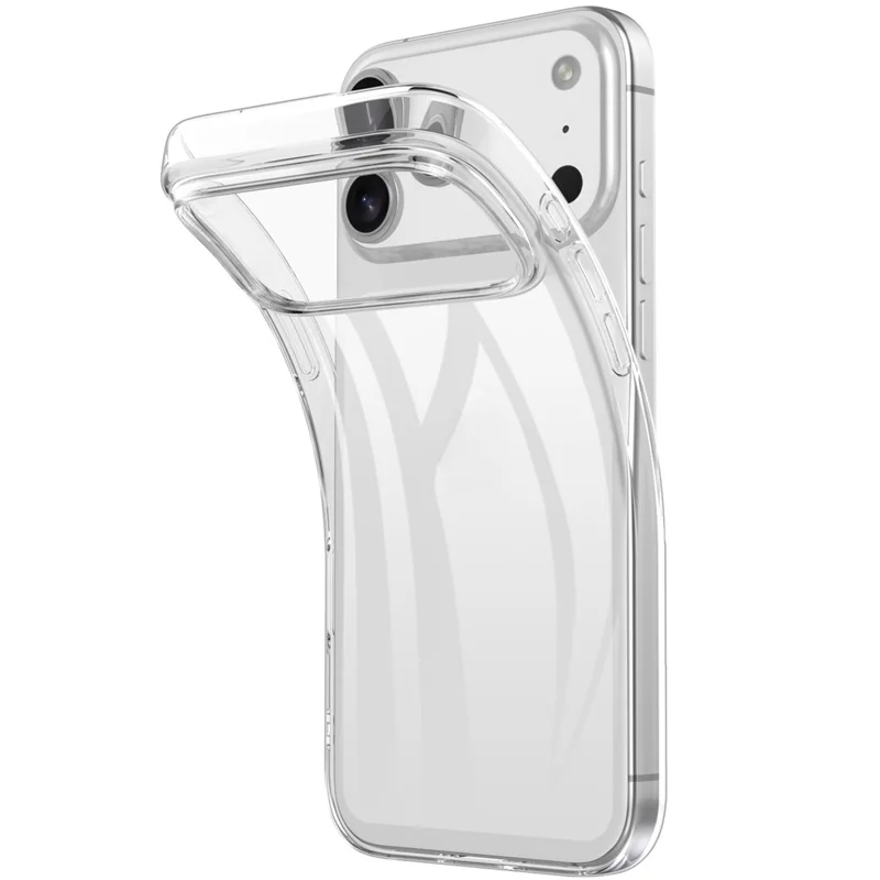For iPhone 18 Pro Case Anti-Fingerprint Crystal Clear TPU Phone Cover - Transparent - 1