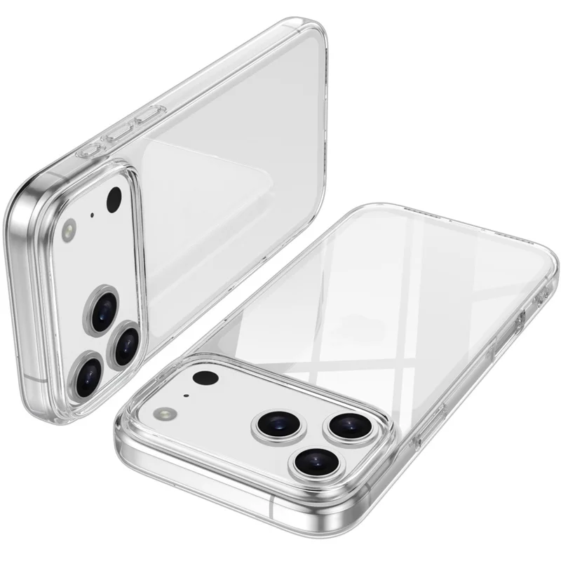 For iPhone 18 Pro Case Anti-Fingerprint Crystal Clear TPU Phone Cover - Transparent - 2