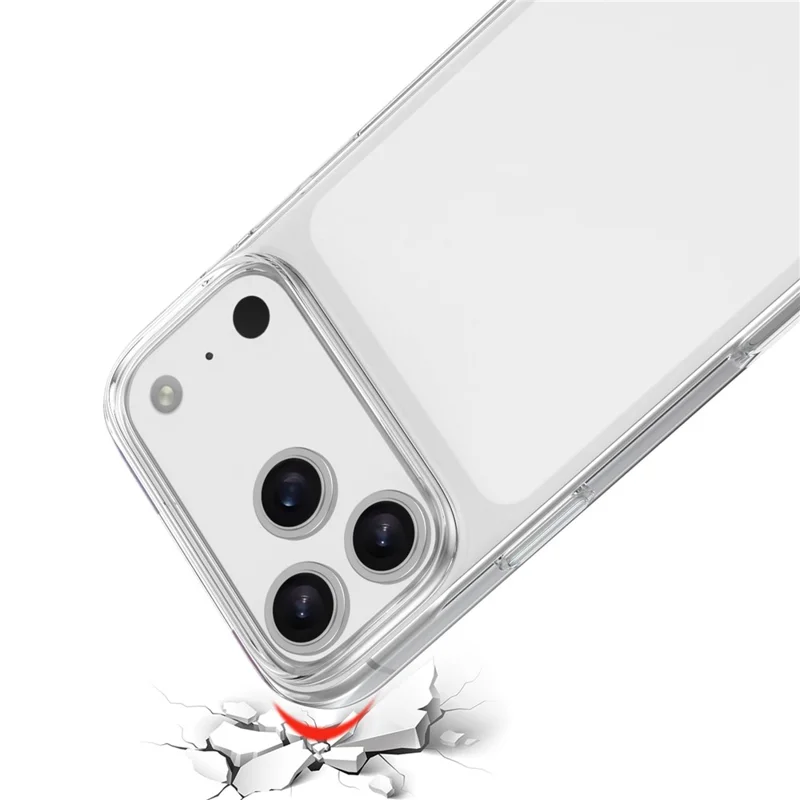 For iPhone 18 Pro Case Anti-Fingerprint Crystal Clear TPU Phone Cover - Transparent - 7