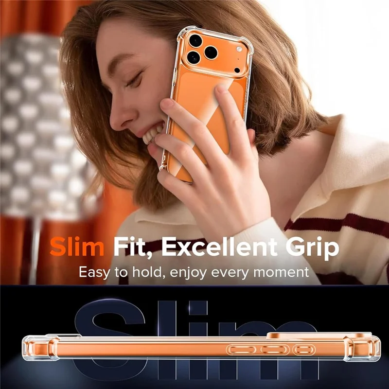 For iPhone 18 Pro Max Case Military Grade Drop Protection Acrylic + TPU Phone Cover - Transparent - 3