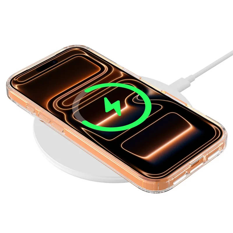 For iPhone 18 Pro Max C-shaped Magnetic Case TPU + Acrylic Clear Phone Back Cover - Transparent - 2