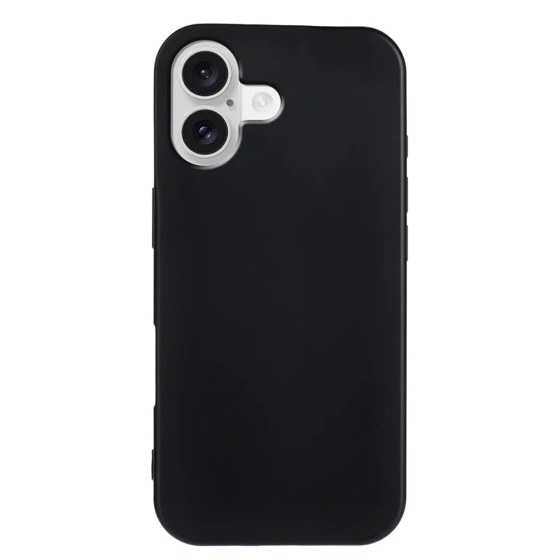 For iPhone 18 TPU Case Soft Matte Anti-fingerprint Phone Back Cover - Black - 6