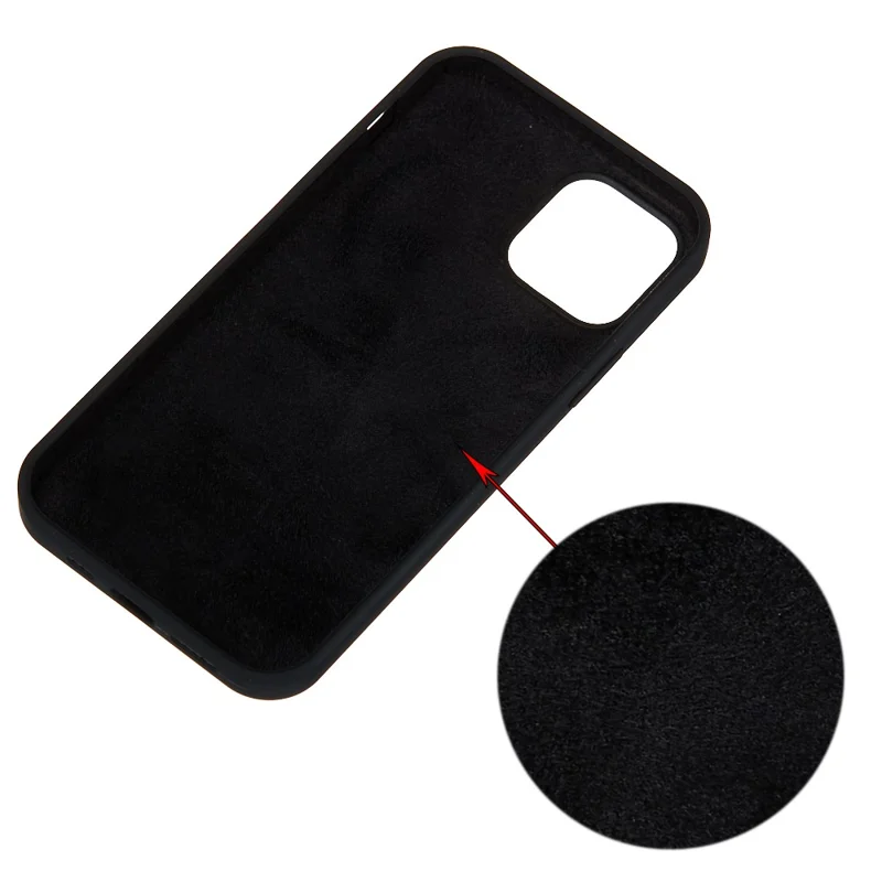For iPhone 15 Pro Liquid Silicone Phone Case Soft Lining Anti-scratch Back Cover - Black - 3