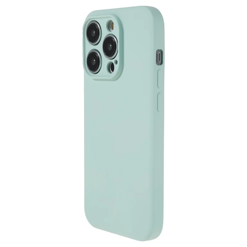 Candy Color Shell for iPhone 15 Pro Max Soft TPU Phone Case Fiber Lining Rubberized Phone Cover - Baby Blue - 1