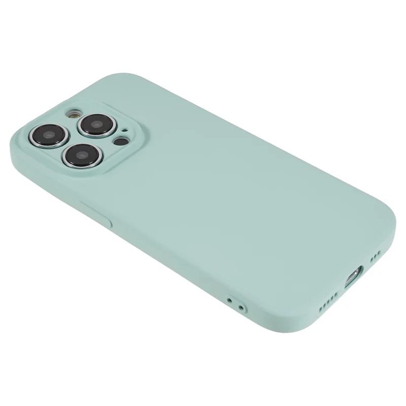 Candy Color Shell for iPhone 15 Pro Max Soft TPU Phone Case Fiber Lining Rubberized Phone Cover - Baby Blue - 4