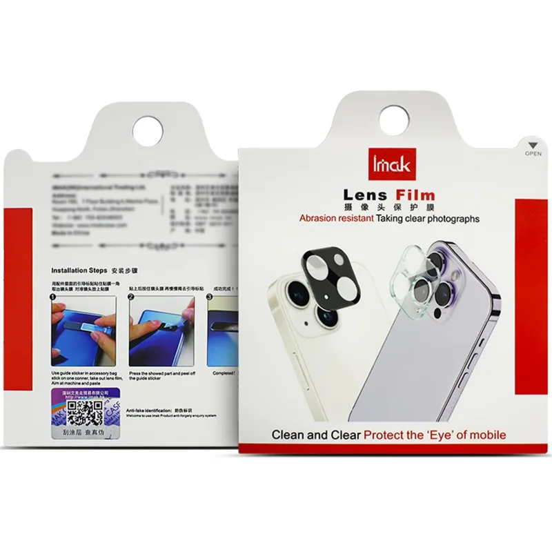 IMAK For iPhone 16 / 16 Plus Camera Lens Protector+Acrylic Lens Cap Tempered Glass Lens Film HD Clear (Black Version) - 7