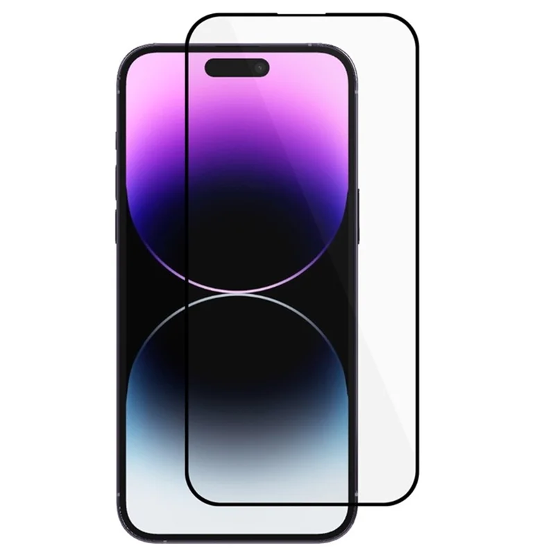 For iPhone 16 Pro Max Full Screen Protector Silk Printing Tempered Glass Film - 1