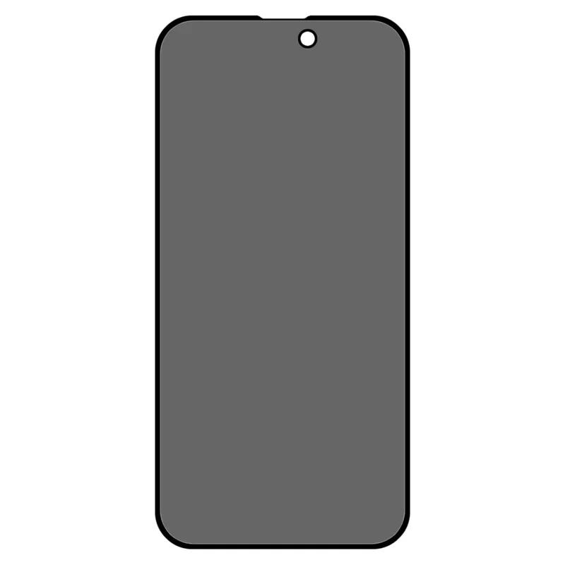 For iPhone 16 Pro Anti-Spy Screen Protector Full Coverage Silk Printing Tempered Glass Film - 2