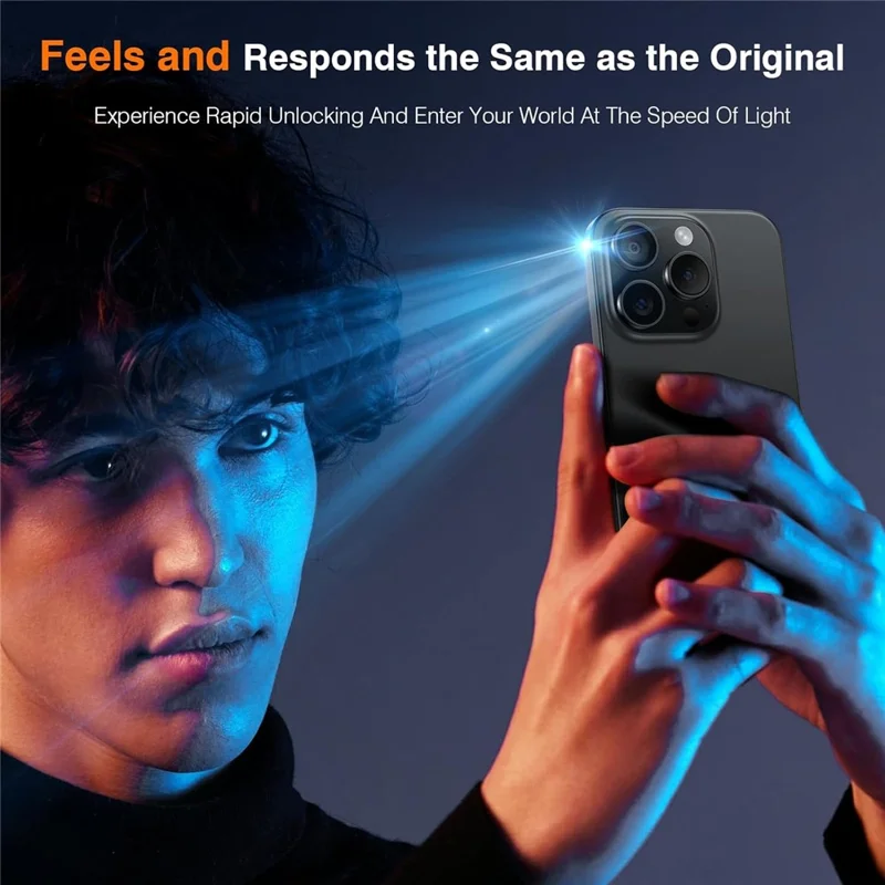 2Pcs For iPhone 15 Pro Max Anti Spy High Aluminium Silicon Glass Screen Protector with Dust Removal Tool - 2