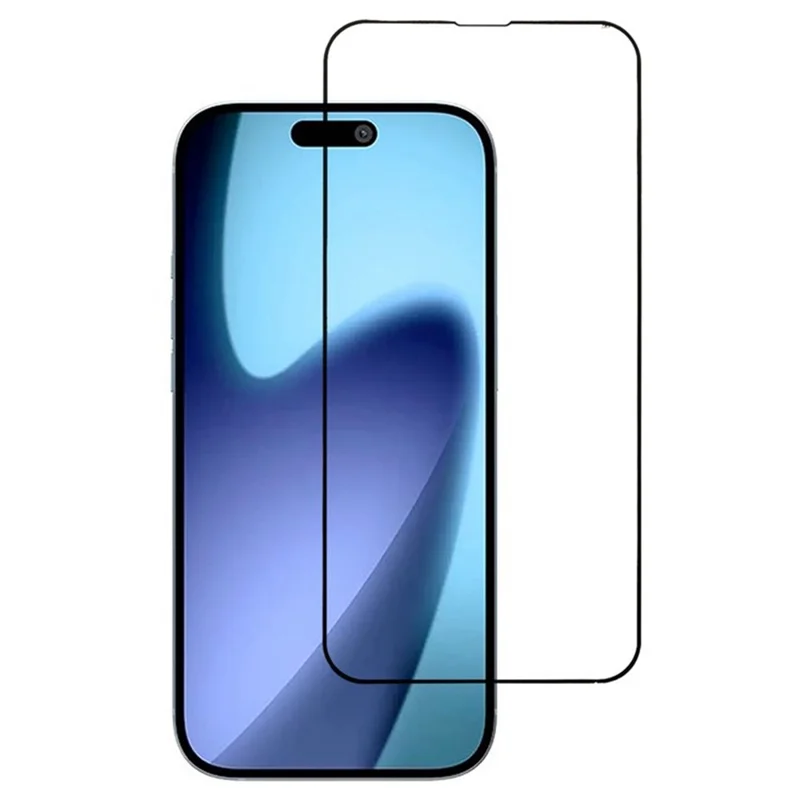 For iPhone 18 Pro Screen Protector Silk Printing Full Glue Full Coverage Tempered Glass Screen Film - Black Edge - 1