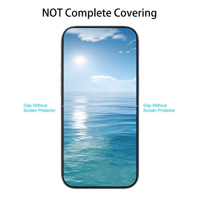 For iPhone 18 Pro Screen Protector 0.3mm Arc Edge Tempered Glass Film, Not Complete Coverage - Transparent - 3