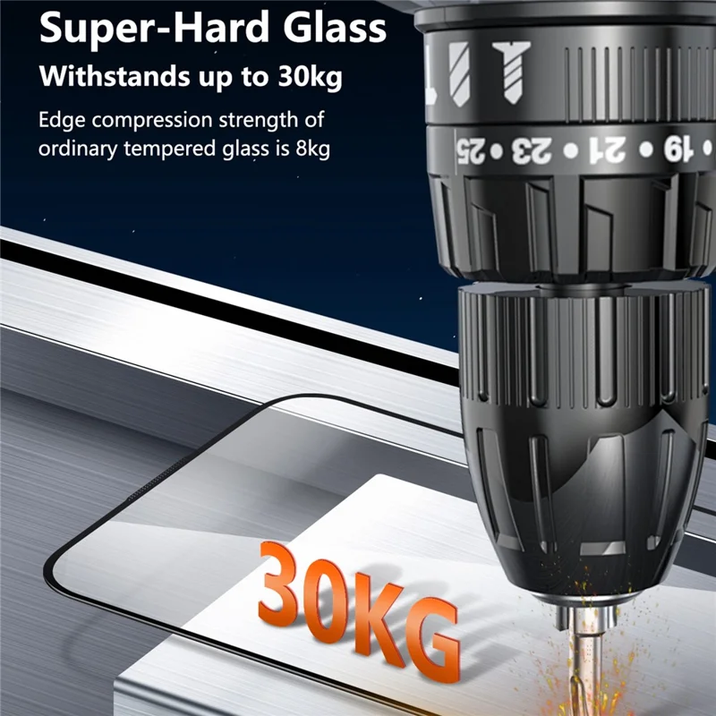 JOYROOM 18MQ11H for iPhone 18 Screen Protector 2.5D Full Coverage Silk Printing High Aluminium-Silicon Glass Clear Anti-dust Film - 3