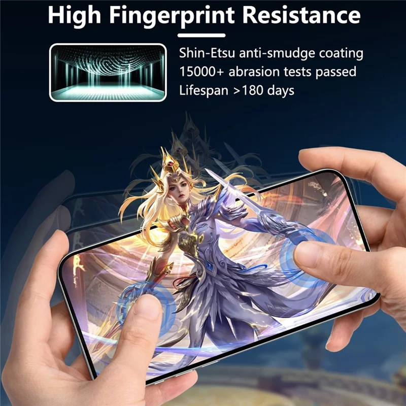 JOYROOM 18MQ11H for iPhone 18 Screen Protector 2.5D Full Coverage Silk Printing High Aluminium-Silicon Glass Clear Anti-dust Film - 7