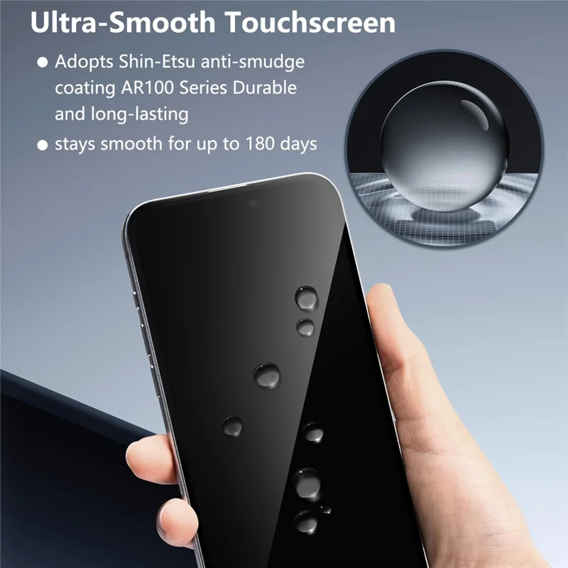 JOYROOM 18MQ11P for iPhone 18 Privacy Screen Protector 2.5D High Aluminium-Silicon Glass Full Coverage Film with Dust Shield - 2
