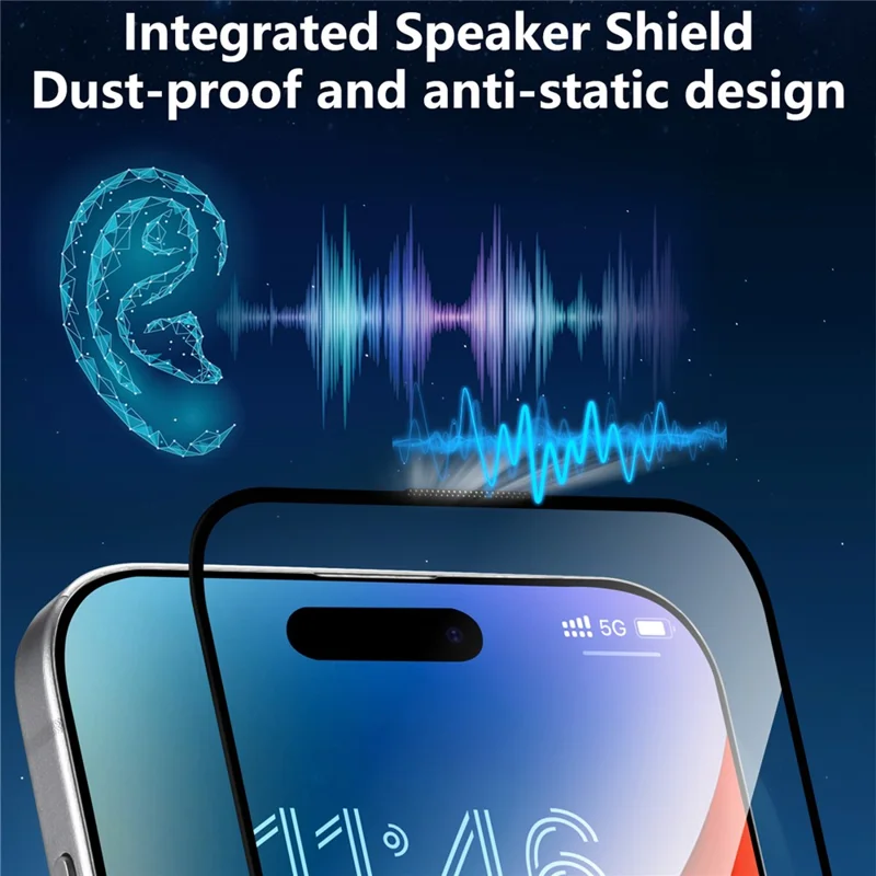 JOYROOM 18MQ11P for iPhone 18 Privacy Screen Protector 2.5D High Aluminium-Silicon Glass Full Coverage Film with Dust Shield - 4