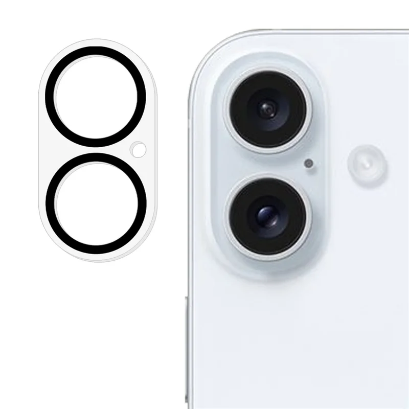 For iPhone 18 Camera Lens Protector Built-In Black Circles Tempered Glass Lens Film - Transparent - 1
