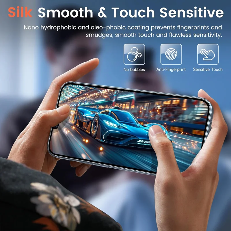 For iPhone 18 Anti Spy Privacy Full Screen Protector Black Edge High Aluminium-silicon Glass Film - Black - 9