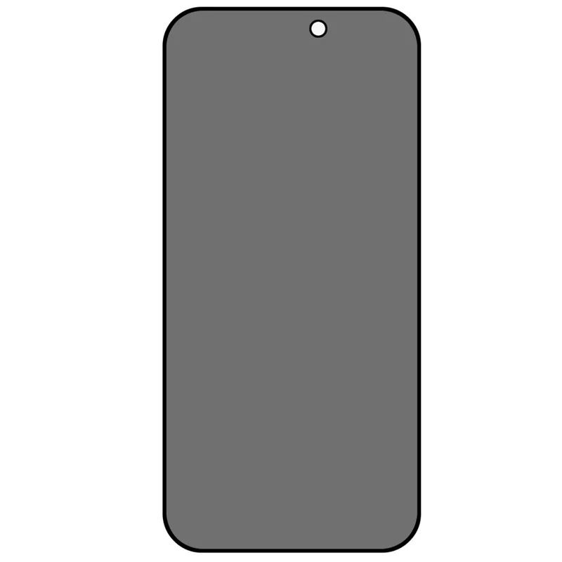 For iPhone 15 Pro Full Coverage Side Glue Tempered Glass Film Silk Printing Anti-Spy Screen Protector - 2