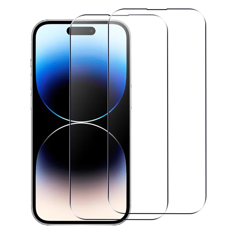 2Pcs 2.5D Arc Edge HD Clear Screen Protector for iPhone 15 , Anti-explosion Tempered Glass Screen Film - 1