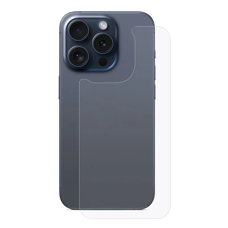 For iPhone 15 Pro Max Phone Back Cover Film 0.3mm Arc Edge Anti-scratch Back Protector - 1